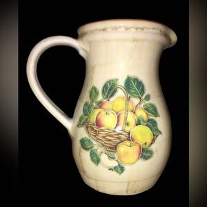 Himark Ceramic Fruit 8” Pitcher Apple -‎ Made In Italy Vintage